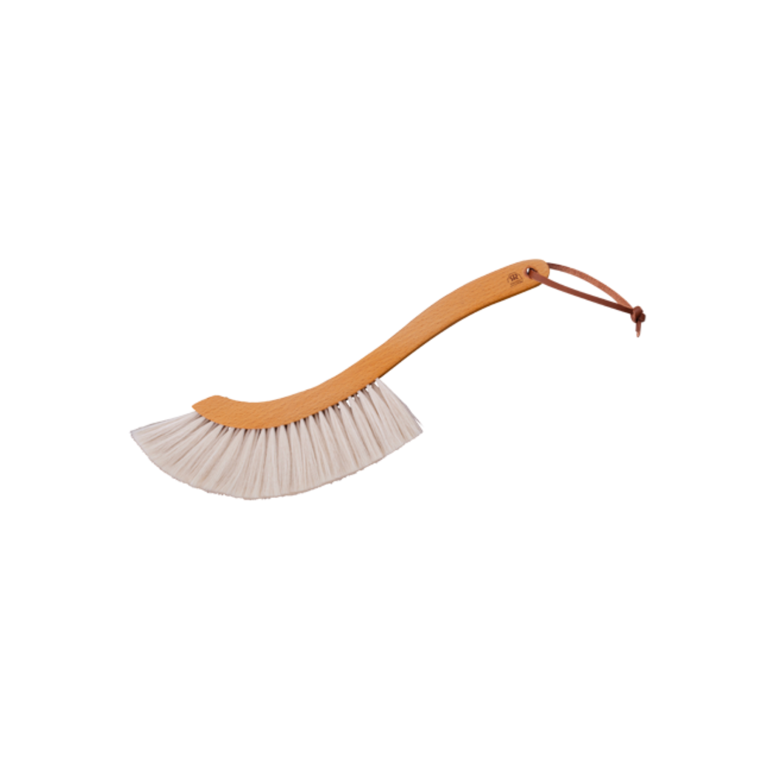 Goat hair sickle shaped dust brush